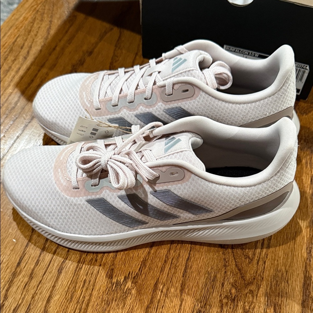 adidas Women's Pale Pink and Gray Running Shoes
